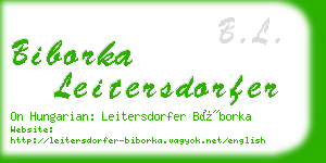 biborka leitersdorfer business card
